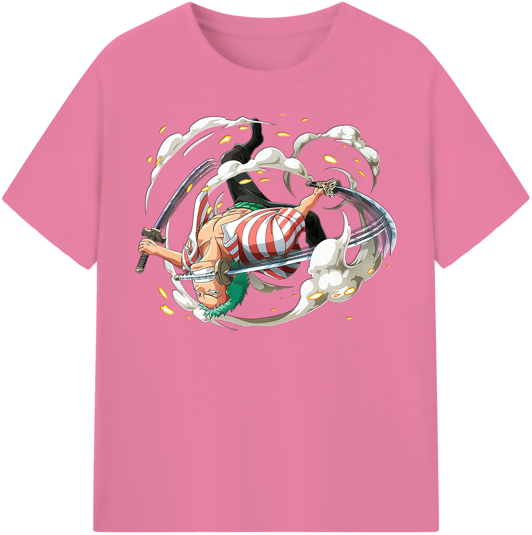 ワンピース ロロノア・ゾロ ONE PIECE Roronoa Zoro 綿100％半袖Tシャツ（フロントプリント）